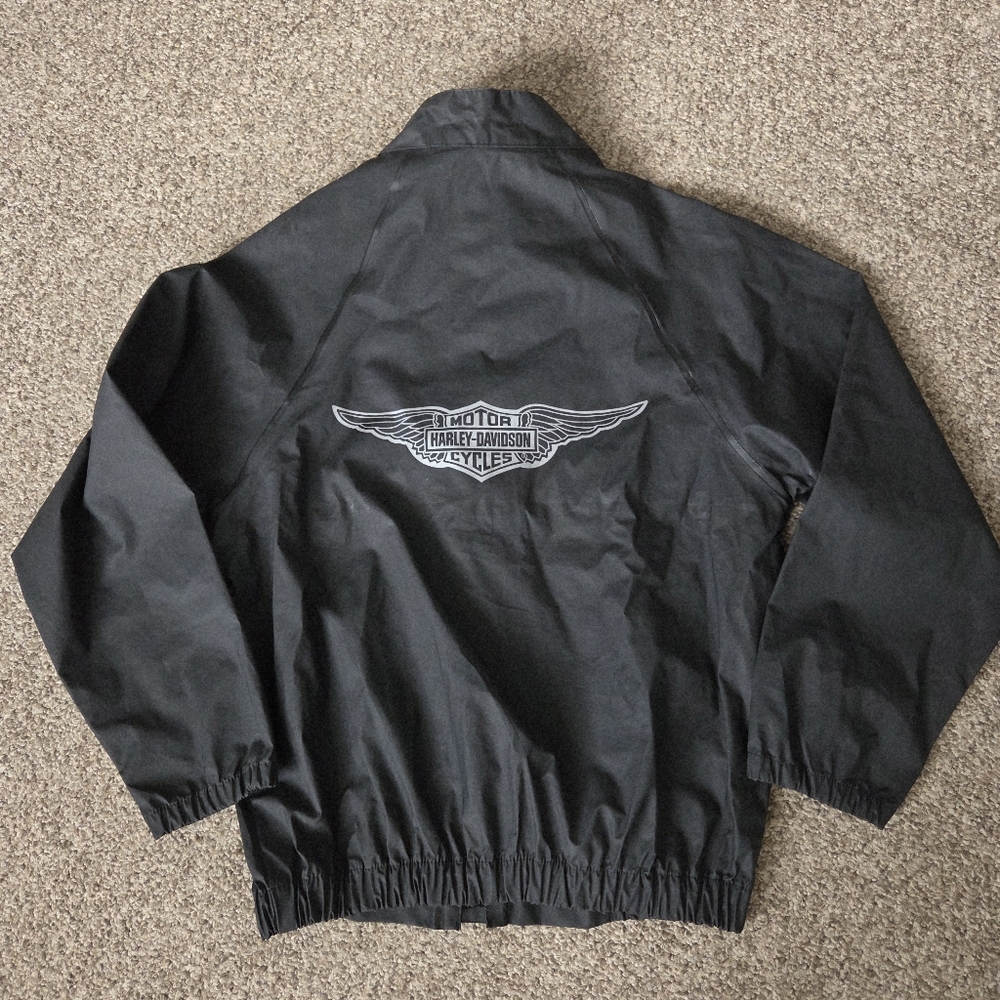 Harley Davidson Motorcycle Riding Rain Weather PVC Jacket Touring *READ FOR SIZE